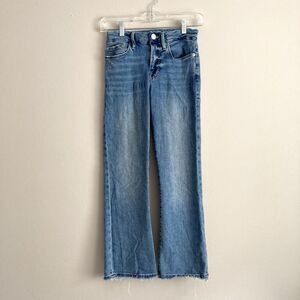 Frame Womens Le Crop Mini Boot Cotton Blend Denim Jeans Medium Wash Size 25